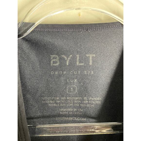 BYLT Drop Cut Short Sleeve T-shirt Black Gray Polka Dot Size Small Men's - Picture 3 of 4